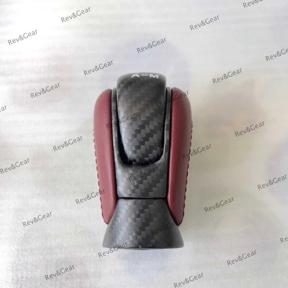 Botão de mudança personalizado para Nissan GTR R35 2009-2021 fibra de carbono fosco +couro - Imagem 4 de 4