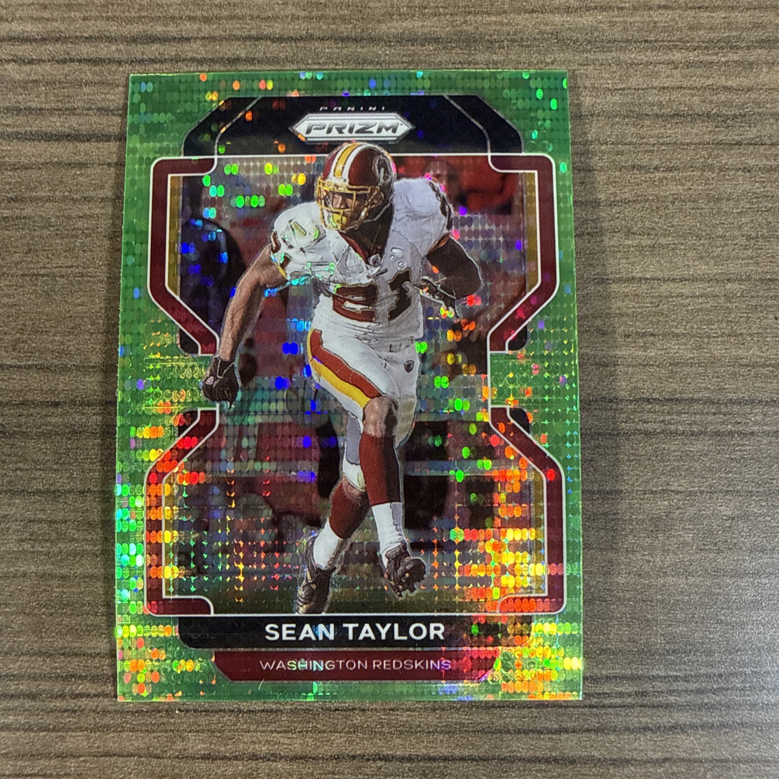 2021 Panini Prizm Sean Taylor #216 Neon Green Pulsar Prizm