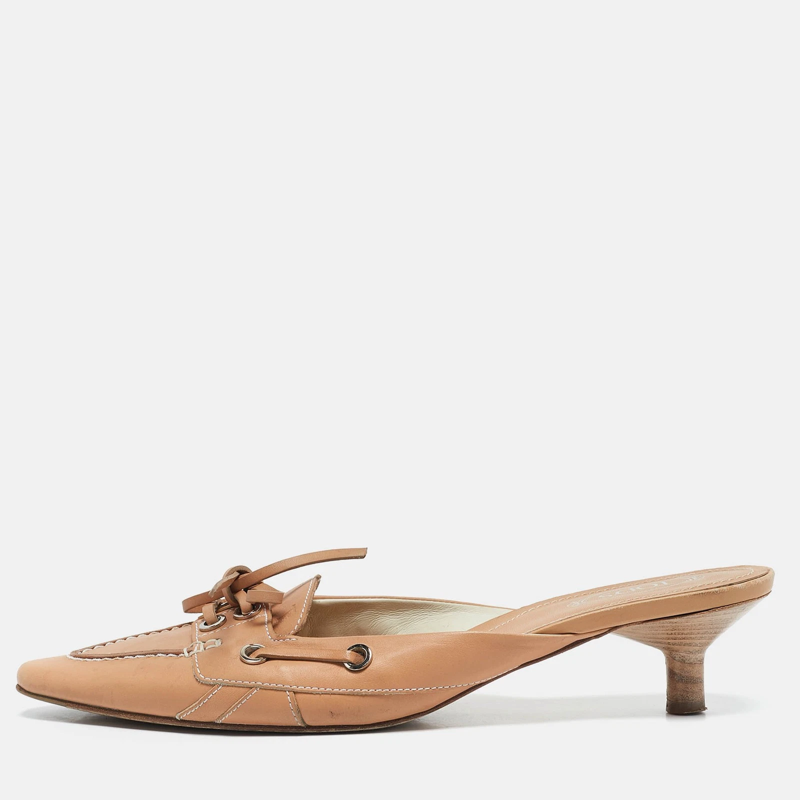 TOD’S Tod's Shirley Mules in pelle beige taglia 38 5