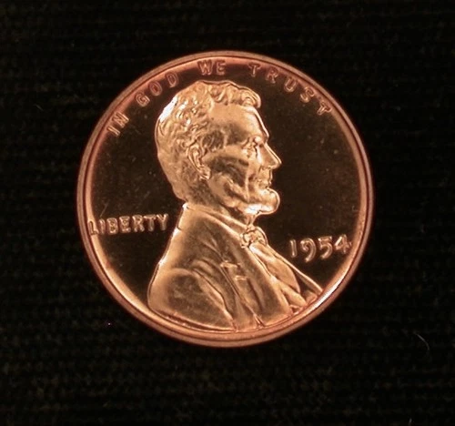 1954 1c MEGA-GRADE CAMEO PROOF !!!!! BEAUTIFULLY FROSTED CONTRAST !!!!!