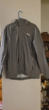Grundens Hooded Full Zip Men’s Fishing/Rain Jacket 119496 Gray Size L