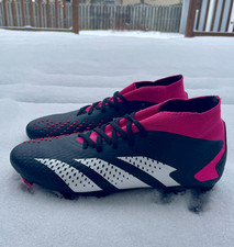 Adidas Predator Accuracy FG Soccer Cleats Size 8 Men GW4586 Black Pink USED 