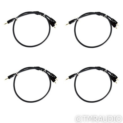 AudioQuest Tower Interconnect Cable; 0.6m Stereo RCA to 3.5mm; Lot of 4