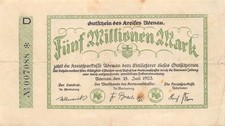 5 milionów marek - Adenau - powiat - 15.7.1923
