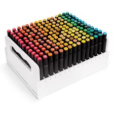 SANFURNEY Marker Pen Organizer Holder for Carts, 180 Slots Art Marker Pens Co...