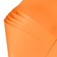 60 Sheets Flower Wrapping Paper, 21.5" x 21.5" Waterproof Papers, Orange