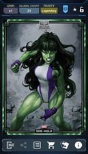 Topps Marvel Collect DIGITAL She-Hulk Legendary Top Tier Motion /35cc