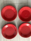 4 Fiesta Homer Laughlin Red 10.5” Dinner Plates