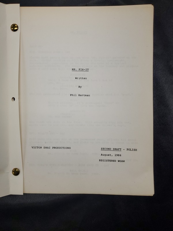 1 Of A KIND Original Screenplay Written By Phil Hartman Called "Mr Fix-It"