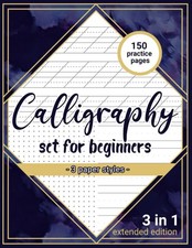 Calligraphy set for beginners Daily Workbook for calligraphy practice with an...