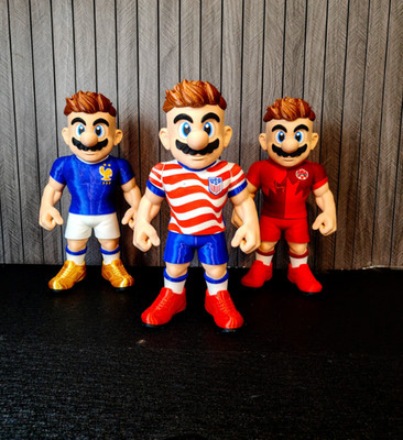 Fan Art 3d Figure Füssball WM Handmade Mario 35 Cm Groß