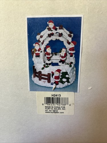๐
๐ผ Magnetic Musical Moveable Skating Santas Kurt Adler H2413 Vintage Christmas - Picture 9 of 15