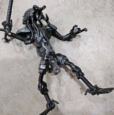 predator recycled art piece perfect for a desktop 5.5 " tall --all metal