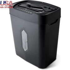 High Security Micro Cut Paper Shredder 10 Sheet Capacity Shreds Credit Cards P-4
