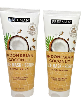 ( Lot 2 ) Freeman Indonesian Coconut Face Mask & Scrub 6 Oz Each