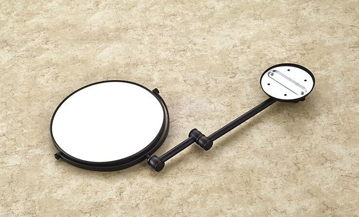 Oil Rubbed Brass Makeup Mirror 3x Magnifying Folding Wall Mount Vanity Mirror [