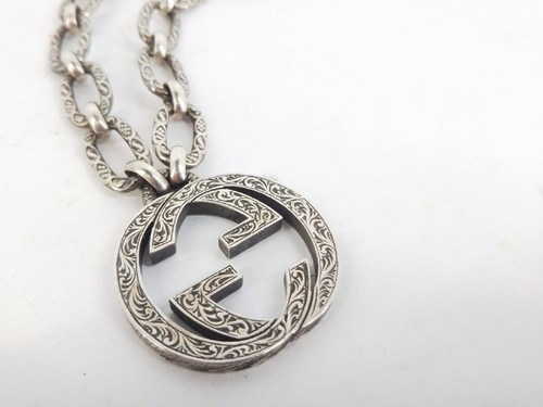 GUCCI Interlocking G GG Silver 925 Extra Thick Necklace - 第 6/6 張圖片