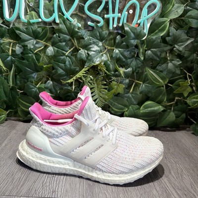 Adidas Ultraboost Womens Size 7.5 Shoes 4.0 DNA Running Cloud White Pink H03157