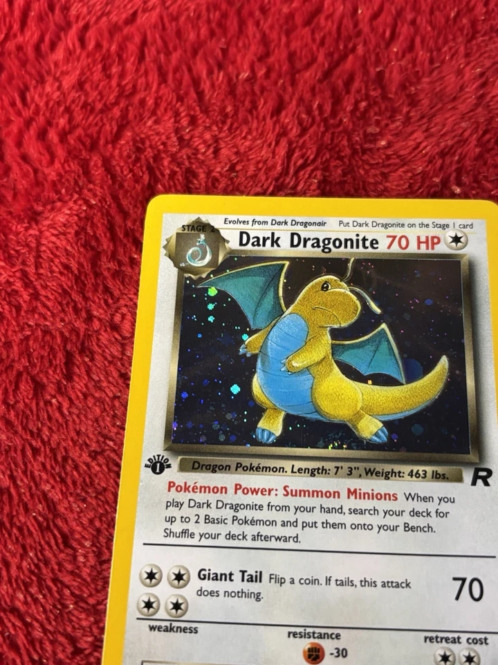 1st Edition Dark Dragonite 5/82 Team Rocket Holo Wotc Vintage Pokemon Card Lp+ - Image 3 of 4