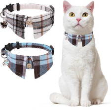 Cat Collar with Bells Breakaway, Shirt Cat Collar for Girl Boy Cats with Removab