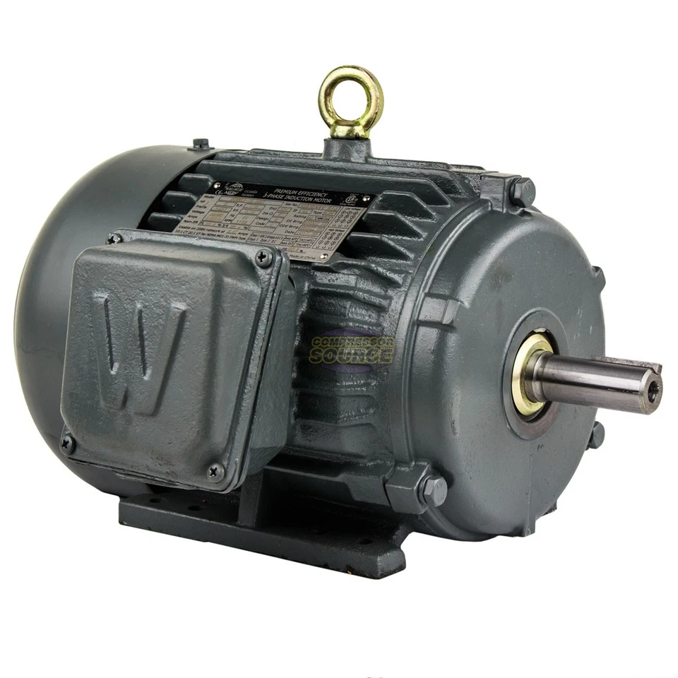 2 HP 3 Phase Electric Motor 1800 RPM 145T Frame TEFC 230/460V Premium Efficiency - Image 3 of 4