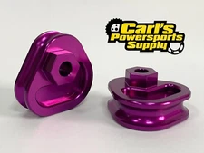Suspension block for Ski Doo snowmobiles, #6061 machined billet aluminum, purple