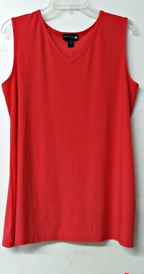 ANTHONY Redish Pink Sleeveless Flowy Stretch Tank Tops (L)