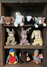 Lot Of 10 Vintage Retired Beanie Babies With Tags. All In Good Condition.