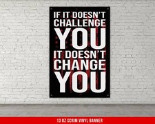 Large Motivational Quote Wall Art - Weightlifting Banner