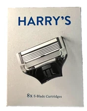 HARRY'S 8-PACK 5-BLADE REPLACEMENT CARTRIDGES MADE IN GERMANY