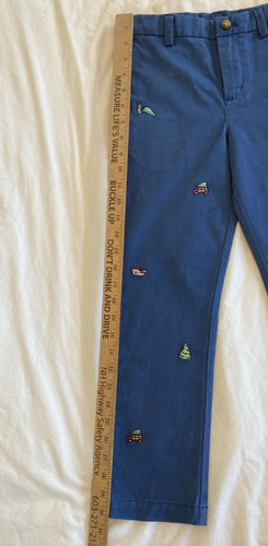 Vineyard Vines Boys Pants Size 7, Blue - Holiday embroidery - Picture 7 of 7