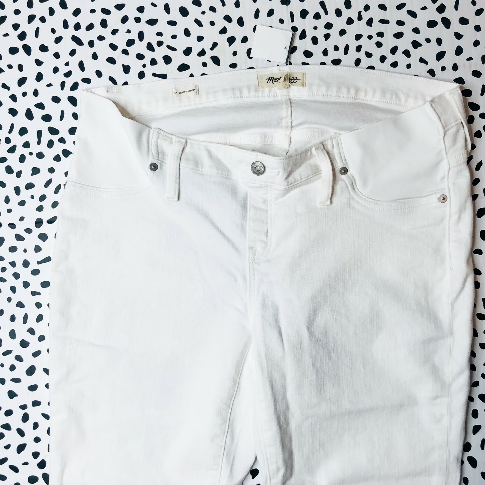 Madewell Maternity Side Panel Skinny Jeans White stretch k9152 sz 33 eBay