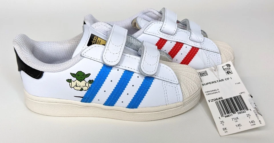 adidas Superstar CF I Star Wars Darth Vader & Yoda FZ0646  -TODDLER SIZE 8 -NEW  - Image 3 of 4