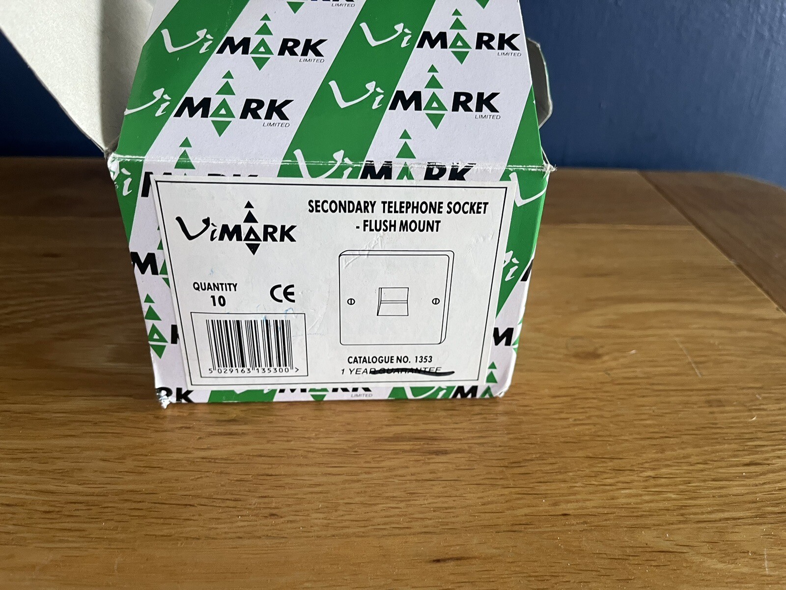 VIMARK SLIMLINE 1 GANG SECONDARY TELEPHONE OUTLET SOCKET FLUSH MOUNT
