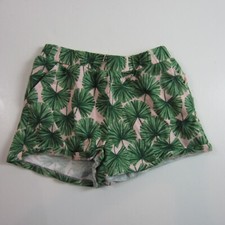 Janie and Jack Girl's shorts Palm green floral size 8
