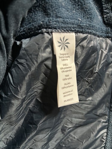 Chaleco Acolchado Athleta Talla XXS Azul Lados Elásticos Relleno de Poli Ajustado Invierno Correr - Imagen 7 de 7