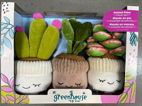 Greenhouse by Russ 12 Inch Plush Plants, 3-pack Succulents - 第 1/2 張圖片