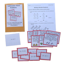 Educational Math Center Kindergarten Learning Resource Subtraction Word Problems