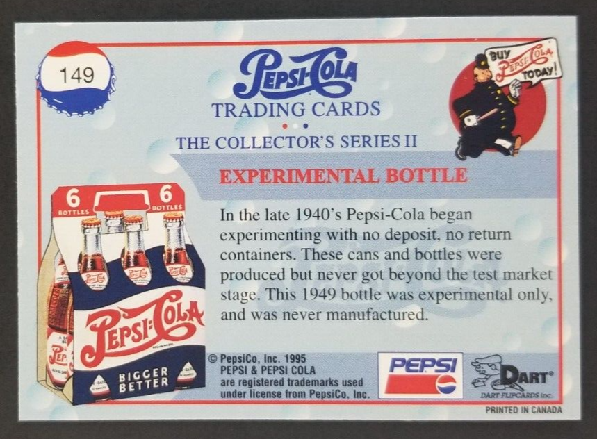 ペプシー　カード Bottle 1994 Pepsi Cola Card #149 (NM) | eBay