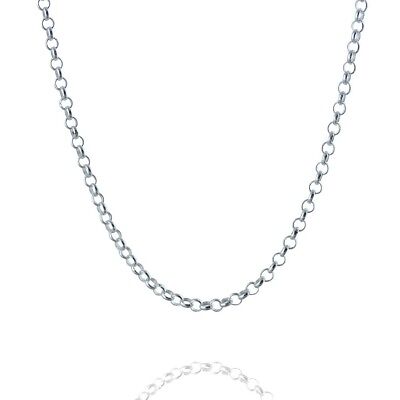 Sterling Silver 2.6mm ROLO Chain Necklace 030 Rollo 925 Italy 16,18,20,22,24,30"