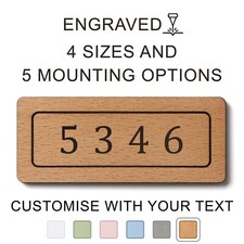 Custom Door Number Sign for a House, Flat, Unit, Office, or Hotel Room Door