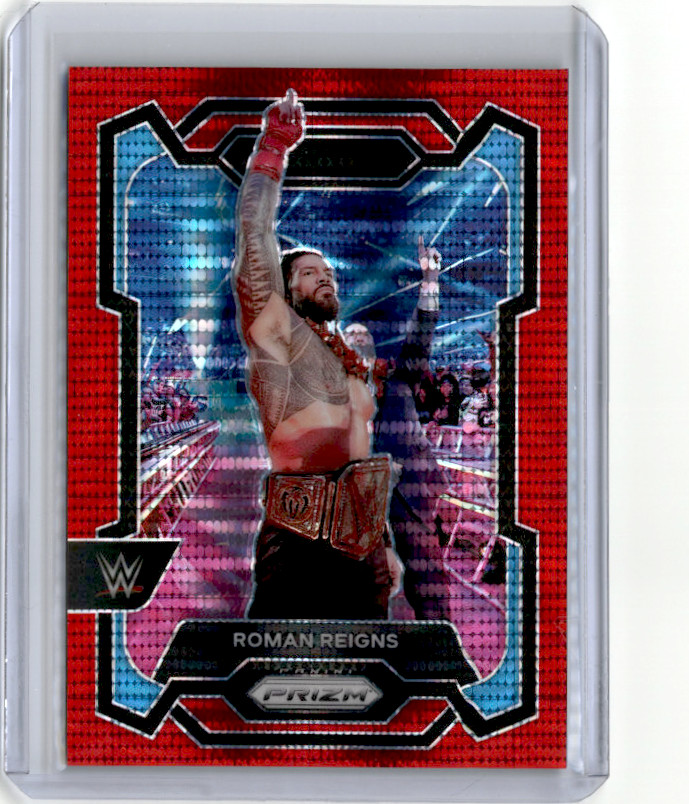 2024 Panini WWE Prizm #191 Roman Reigns Red Pulsar Prizm /399