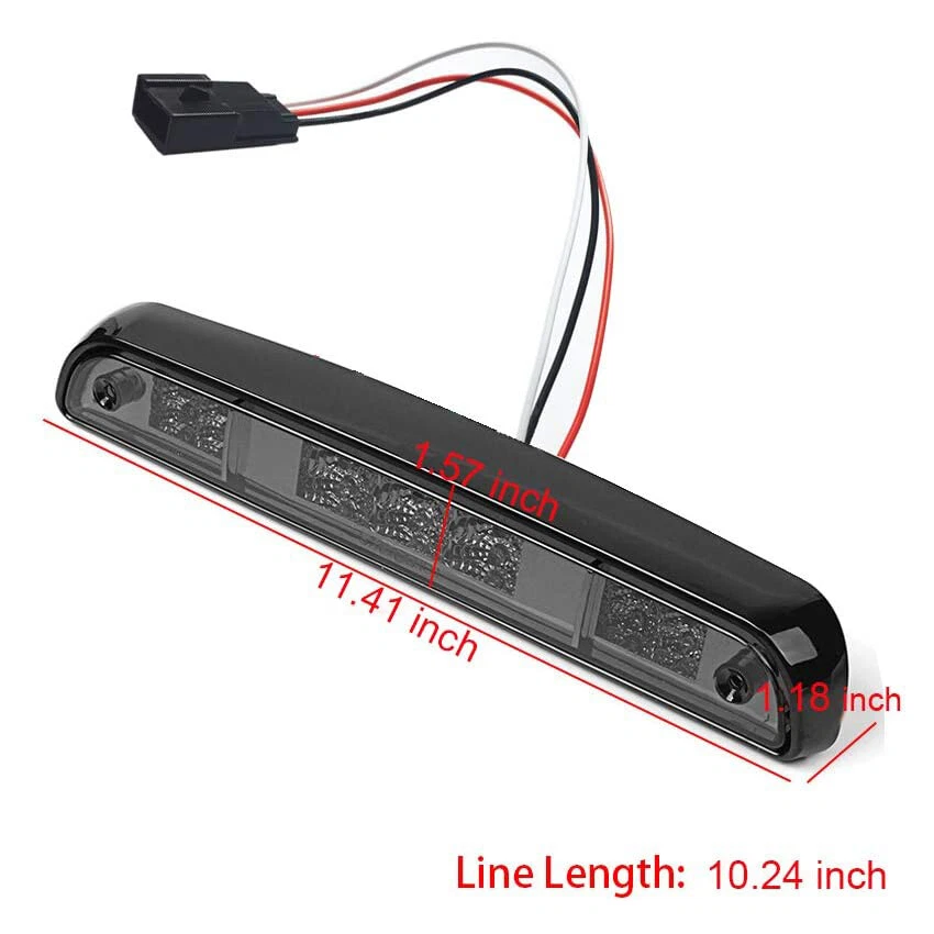 Para 92-96 Ford F150 F250 BRONCO Tercera Luz de Freno Humo LED Lámpara de Carga Trasera Foto 4 de 4