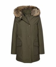 Woolrich Womens Arctic Parka Coat Jkt Detachable Fur Dk Olive Green Df Med