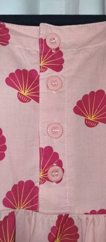Wynken Mädchen Kleid rosa und rot gewelltes Kleid Größe 6Y - Bild 3 von 6