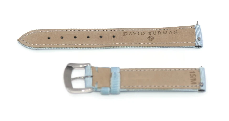 David Yurman Light Blue Leather Strap 15mm - Image 2 of 2