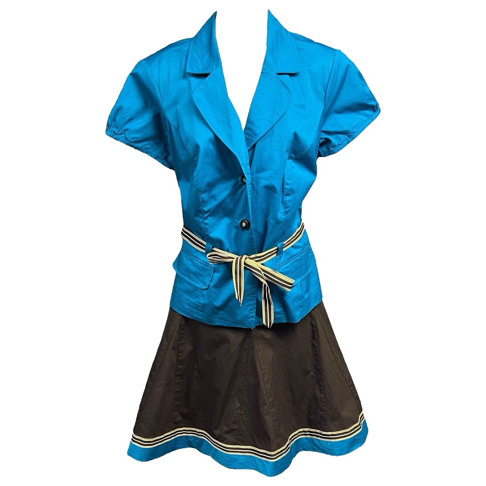 Mescla de Algodão Marrom ternos e Terno Separa para mulheres