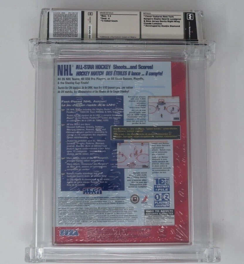 New NHL All Star Hockey '95 Sega Genesis Sealed Video Game Wata Graded 7.5 A - Image 2 of 4