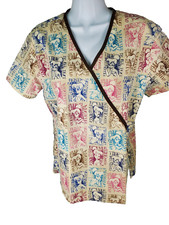 2012 Wonderful World of Disney Women's Tinkerbell Scrub Top- Sz Small