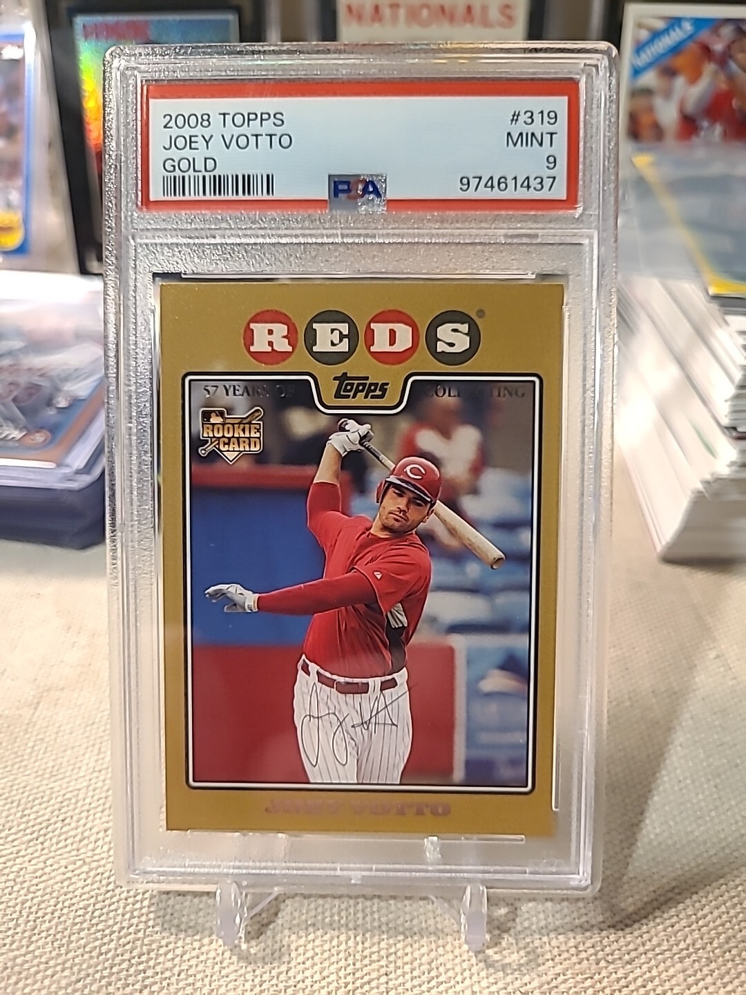2008 Topps Gold Joey Votto PSA 9 Rookie